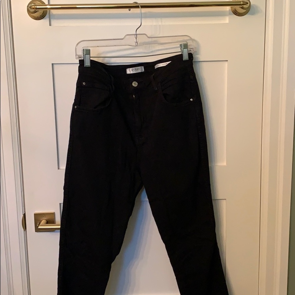 Guess Super High Rise Black Jeans